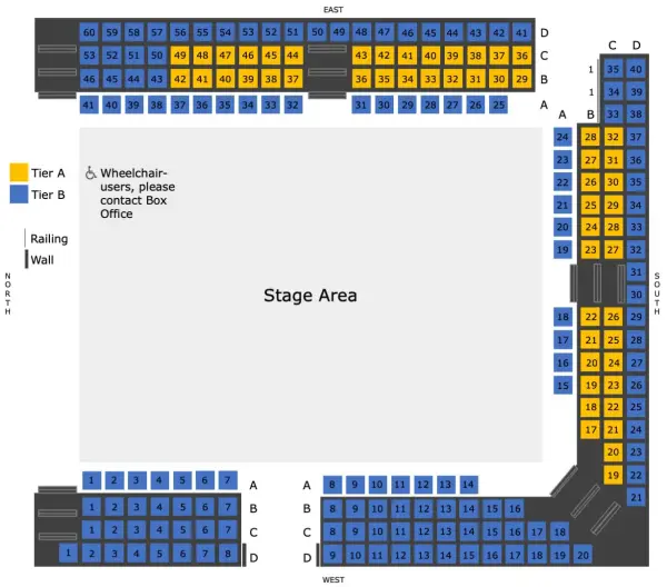 The Bidding War seating map