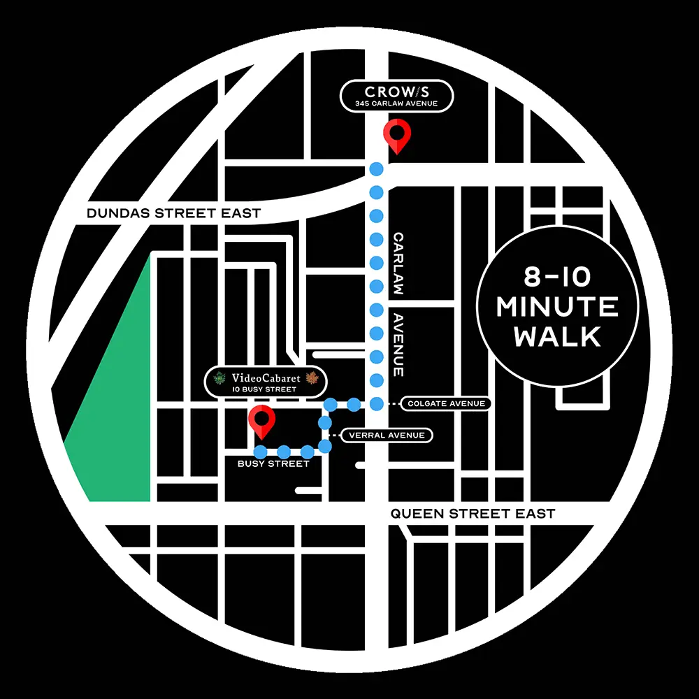 map to VideoCabaret's Deanne Taylor Theatre